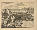 Unknown maker - Antique print, etching and engraving | De groote Zee en Rivier Vis Marckt, The great fish market in Amsterdam, published 1693, 1 p.