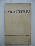 Durocher, Bruno (ed.) - Caractères. Revue internationale de poésie et d'idées. nrs. 32-33.