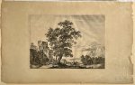 Anthonie Waterloo (1609-1690) - Antique print, etching I Landscape with travellers, published ca. 1640-1690, 1 p.