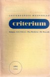 Debrot, Cola, Hoekstra, Han , Hoornik, Ed. (redactie) - Criterium, 2e jaargang, nummer 4, april 1941