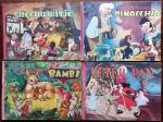 Walt Disney - Bambi - Peter Pan - Pinocchio - Sneeuwwitje - VIER PLAATJESALBUMS