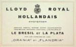 Koninklijke Hollandsche lloyd - Brochure llloyd Hollandais Le Bresil et La Plata Par les vapeurs de luxe