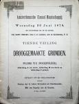 Veiling - Tiende veiling van drooggemaakte gronden : Polder VIII (Noordpolder) .. woensdag 26 juni 1878.