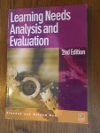 Bee, Roland; Bee, Frances - Learning Needs Analysis and Evaluation. 2nd edition