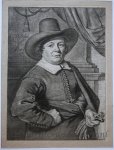 Cornelis van Noorde (1731-1795) after Cornelis Visscher II (1629-1658) - [Antique print, etching in crayonmanier] Portrait of Jaap de Groot (Jaap Stront), published 1769.