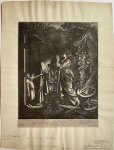 Hendrick Goudt (1583-1648), after Adam Elsheimer (1578-1610) - Antique print, engraving | Mocking of Ceres (de godin Ceres), published 1610, 1 p.