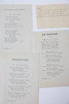  - [Vier liederen op de bruiloft van NN met NN] dd 4 November 1906. z.p. 8º: [4] p.