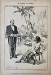 Braakensiek, Johan (1858-1940) - [Original lithograph/lithografie by Johan Braakensiek] Hulpbronnen voor Insulinde, 24 October 1897, 1 pp.