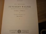 Mozart. W.A. (1756 – 1791) - 15 Walzer KV 600/1-6, 602/1-4, 605/1-2, 567/4-5 voor Piano - Muziekboek
