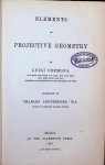 Luigi Cremona - Elements of projective Geometry