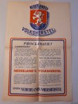 Poster WO II - Nederland's Volksherstel: Proclamatie