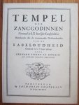 Bernard Picart Le Romain en andere braeve Meesters - Tempel der zanggodinnen vertoond in LX heerlyke kunststukken behelzende alle de voornaemste Geschiedenissen van de Fabel-oudheid. Getekend en in 't koper gebragt