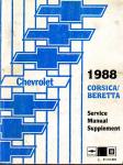  - 1988 Chevrolet Corsica Beretta Service Manual Supplement St-374-88s