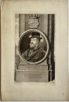 Pieter van Gunst (1658/59-1732), after Adriaen van der Werff (1659-1722) - Antique portrait print I Portrait of Philip II of Spain (Filips II koning van Spanje), published ca. 1700, 1 p.