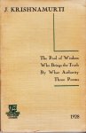 Krishnamurti, J. - The Pool of Wisdom