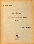 Passani, Émile: - Le joli jeu. Sonatine sur des chansons enfantines de France. Pour piano