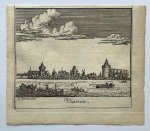 Abraham Zeeman (1695/96-1754) - Antique print, city view, 1730 | Vianen, published 1730, 1 p.