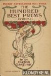 Gowans, Adam, L. - The hundred best poems (Lyrical) in the English Language