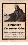 Hindenburg, Paul - Prospectus voor de volksuitgave van de autobiografie 'Aus meinem Leben'.
