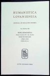 - Humanistica Lovaniensia Journal of neo-latin studies volumes: XXXIV (1985) - LXIV (2015) : 30 volumes - Humanistica Lovaniensia Journal of neo-latin studies volumes: XXXIV (1985) - LXIV (2015) : 30 volumes