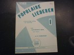 Div. - Populaire liederen; in eenvoudige zetting met vingerzetting - Deel I  /  Klavarskribo