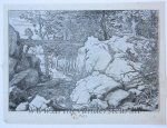 Allard van Everdingen (1621-1675) - [Antique print, etching] The porter and the goat on a small bridge, published between 1631-1675, 1 p.