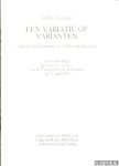 Vervliet, H.D.L. - Een variatie op varianten. Lipsius' De Constantia en de New Bibliography. Afscheidscollege Vervliet, H.D.L. - Een variatie op varianten. Lipsius' De Constantia en de New Bibliography. Afscheidscollege