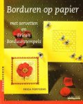 Erica Fortgens - Borduren op papier met servetten en Erica's Borduurstempels