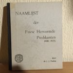 Kalma - Naamlijst der FRIESE PREDIKANTEN 1880-1959