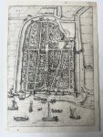Guicciardini, Lodovico (1521-1589) - [Antique city view Schoonhoven, 1582] Schoonhoue (Schoonhoven), published 1582, 1 p.