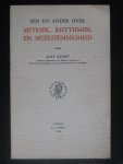 Kunst, Jaap - Een en ander over Metriek, Rhythmiek en Meerstemmigheid