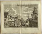 J. Bulthuis, K.F. Bendorp - Antieke prent Friesland: 's Lands Magazijn te Harlingen.
