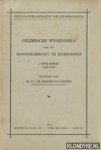 Janssen de Limpens, mr. K.J.Th. - Geldersche wyssenissen van het hoofdgerecht te Roermond ''t nye boeck' (1459-1487