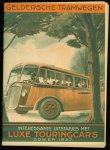 Touringcar uitstapjes folder - (TOERISTEN BROCHURE) Geldersche tramwegen interessante uitstapjes met luxe touringcars. ( Zomer 1937 ) + Hotelplan voor den Gelderschen Achterhoek