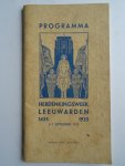  - Programma herdenkingsweek Leeuwarden 1435-1935. 2-7 september 1935.