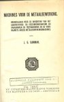 Damman J.G. - Machines voor de metaalbewerking