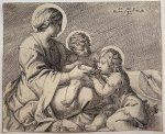 Nicoló Francesco Maffei (1590-1670) after Carracci, Annibale (1560-1609) - [Antique print, engraving, ca. 1606] Madonna della scodella, published 1606, 1 p.
