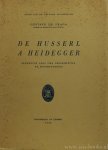 FRAGA, G. DE - De Husserl a Heidegger. Elementos para uma problematica da fenomenologia.