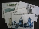 Kruijff, Ronald (vormgeving) - Monumentenzorg; mapje met 8 brochures over gebouwen, straatmeubilair en orgels, onder toezicht/beheer van Monumentenzorg