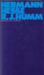 Hermann ; Humm, Rudolf Jakob Hesse - Hesse, H: Briefwechsel Hesse Humm Hermann ; Humm, Rudolf Jakob Hesse - Hesse, H: Briefwechsel Hesse Humm