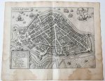 Lodovico Guicciardini (1521-1589) - [Antique print, engraving] Hooren in Westvrieslant (Hoorn), published ca. 1612-48.