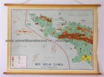 Bakker, W. en Rusch, H. - Schoolkaart / wandkaart van Nederlands Nieuw Guinea
