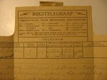  - Telegram uit 1949, verzonden via Rijkstelegraaf