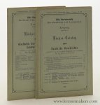 Harrassowitz - Bücher-Catalog 268: Deutsche Geschichte;  Bücher-Catalog 271: Geschichte der ausserdeutschen Länder Europas. 2 Kataloge enthaltend u.A. die historische Bibliothek des (verstorbenen) Professors Dr. Th. Flathe in Meissen.