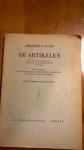 Calvijn Johannes - De artikelen