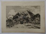 KOBELL, FERDINAND, - Resting man near a farmhouse