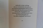 Schumacher. Hans - Kleines Inventar dessen, was unter dem Namen Buch gedruckt, verlegt und zum Kaufe angeboten wird, in alphabetische Reihenfolge. [ Genummerd ex. 469 / 500 ].