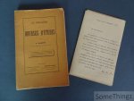 Kuborn, Edouard. - Les fondations de bourses d'études. [2 Volumes. Avec corresponcance orig. manuscrite]