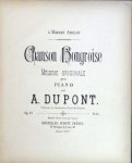 Dupont, Auguste: - Chanson hongroise. Mélodie originale. Op. 27