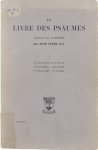 Jean Calès - Le livre des psaumes 1 Introduction - Psaumes: I-LXXII (Vulgate: I-LXXI)